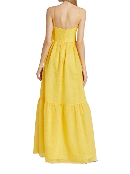 ML Monique Lhuillier Eyelet Cutout Tiered Maxi Dress 7 ML Monique Lhuillier Eyelet Cutout Tiered Maxi Dress - Image 5