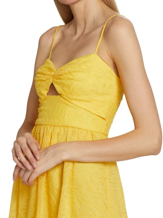 ML Monique Lhuillier Eyelet Cutout Tiered Maxi Dress 8 ML Monique Lhuillier Eyelet Cutout Tiered Maxi Dress - Image 6