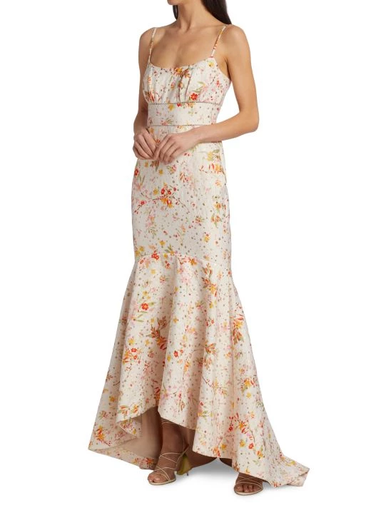 ML Monique Lhuillier Wildflower Jacquard Mermaid Gown 2 ML Monique Lhuillier Wildflower Jacquard Mermaid Gown - Image 2