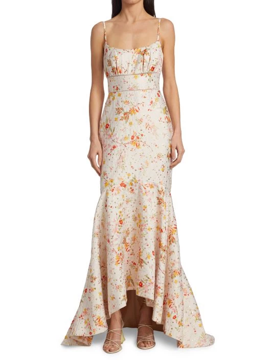 ML Monique Lhuillier Wildflower Jacquard Mermaid Gown 3 ML Monique Lhuillier Wildflower Jacquard Mermaid Gown - Image 3