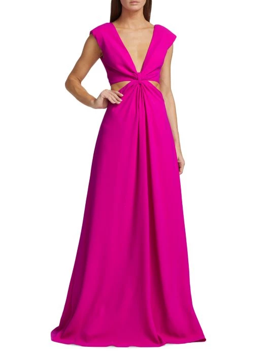 ML Monique Lhuillier Crepe Cut-Out Gown 5 ML Monique Lhuillier Crepe Cut-Out Gown - Image 3