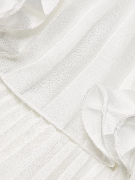 ML Monique Lhuillier Pleated Satin Minidress 9 ML Monique Lhuillier Pleated Satin Minidress - Image 7