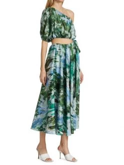 ML Monique Lhuillier Satin One-Shoulder Cutout Midi-Dress -Acne Studios And ML Monique Lhuillier Sales unnamed file 1129