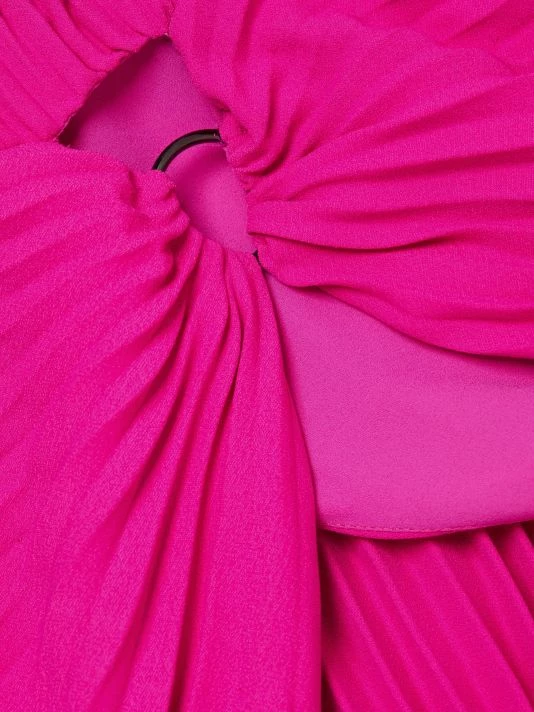 ML Monique Lhuillier Pleated Crepe Minidress 9 ML Monique Lhuillier Pleated Crepe Minidress - Image 7