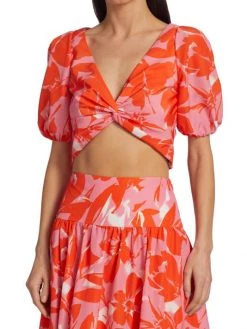 ML Monique Lhuillier Printed Taffeta Crop Top -Acne Studios And ML Monique Lhuillier Sales unnamed file 1149