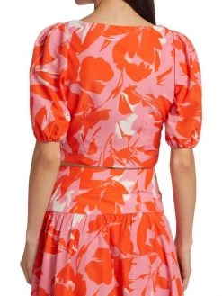 ML Monique Lhuillier Printed Taffeta Crop Top -Acne Studios And ML Monique Lhuillier Sales unnamed file 1151