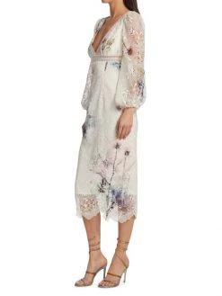 ML Monique Lhuillier Blouson Sleeve Lace Midi Dress 12 ML Monique Lhuillier Blouson Sleeve Lace Midi Dress -Acne Studios And ML Monique Lhuillier Sales unnamed file 1157