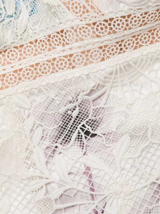 ML Monique Lhuillier Blouson Sleeve Lace Midi Dress 9 ML Monique Lhuillier Blouson Sleeve Lace Midi Dress - Image 7