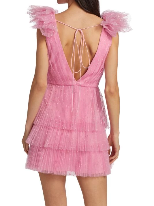 ML Monique Lhuillier Tiered Tulle Minidress 7 ML Monique Lhuillier Tiered Tulle Minidress - Image 5