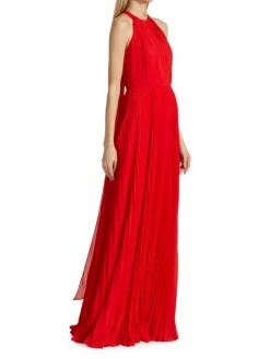 ML Monique Lhuillier Pleated Chiffon Cutout Halter Gown -Acne Studios And ML Monique Lhuillier Sales unnamed file 1171