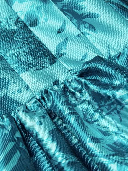 ML Monique Lhuillier Mikado Floral Satin Midi-Dress 8 ML Monique Lhuillier Mikado Floral Satin Midi-Dress - Image 7