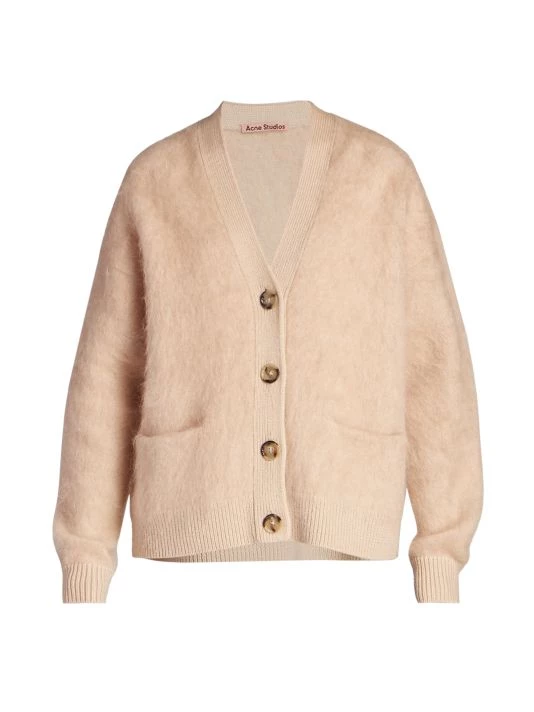 Acne Studios Rives Mohair-Blend Cardigan Warm Beige 6 Acne Studios Rives Mohair-Blend Cardigan Warm Beige - Image 4