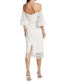 ML Monique Lhuillier Off-The-Shoulder Lace Midi Dress -Acne Studios And ML Monique Lhuillier Sales unnamed file 1224