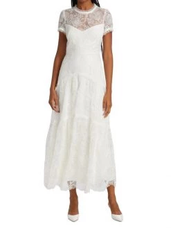 ML Monique Lhuillier Lace Illusion Neck Tiered Dress -Acne Studios And ML Monique Lhuillier Sales unnamed file 1243