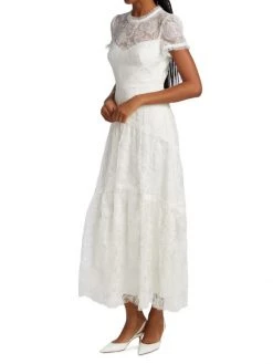 ML Monique Lhuillier Lace Illusion Neck Tiered Dress -Acne Studios And ML Monique Lhuillier Sales unnamed file 1244