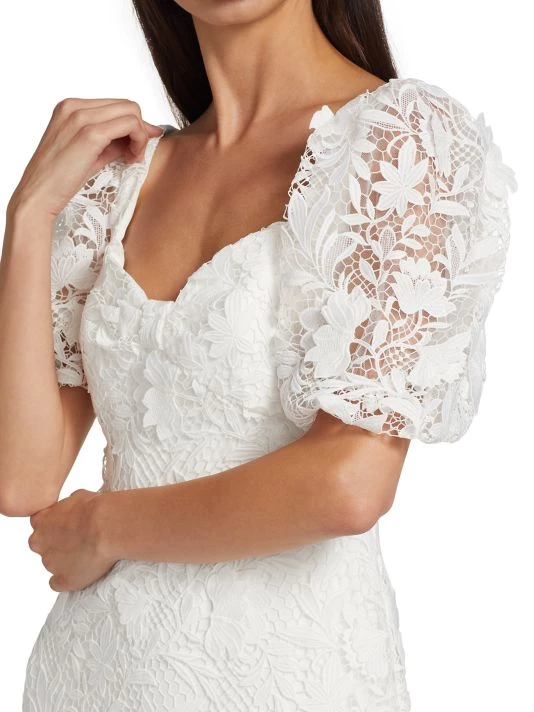 ML Monique Lhuillier Lace Sweetheart Midi Dress 8 ML Monique Lhuillier Lace Sweetheart Midi Dress - Image 6