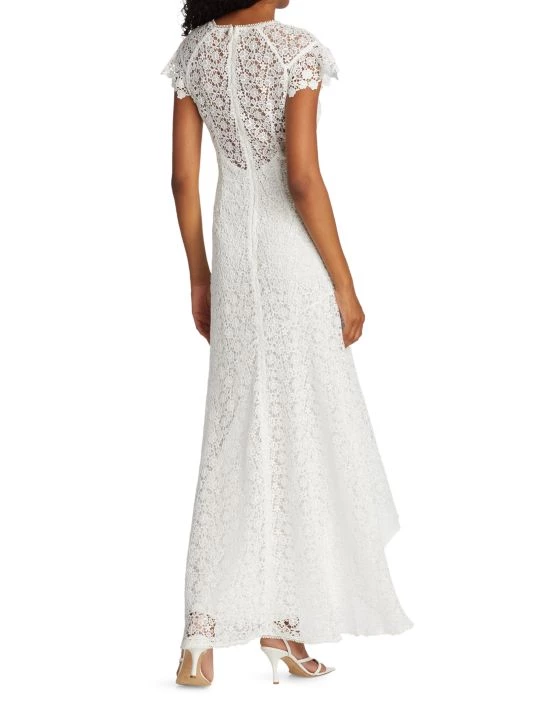 ML Monique Lhuillier High-Low Ruffle Lace Dress 7 ML Monique Lhuillier High-Low Ruffle Lace Dress - Image 5