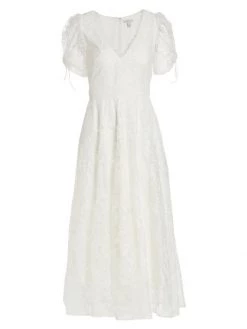 ML Monique Lhuillier Floral Midi-Length Gown