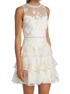 ML Monique Lhuillier Floral-Embroidery Tiered Cocktail Dress -Acne Studios And ML Monique Lhuillier Sales unnamed file 1319