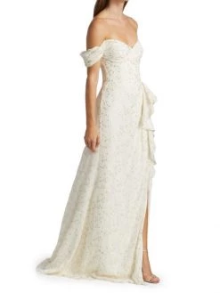 ML Monique Lhuillier Off-The-Shoulder Metallic Chiffon Gown 12 ML Monique Lhuillier Off-The-Shoulder Metallic Chiffon Gown -Acne Studios And ML Monique Lhuillier Sales unnamed file 1326