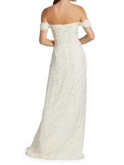 ML Monique Lhuillier Off-The-Shoulder Metallic Chiffon Gown 13 ML Monique Lhuillier Off-The-Shoulder Metallic Chiffon Gown -Acne Studios And ML Monique Lhuillier Sales unnamed file 1327