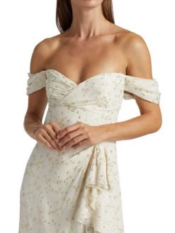 ML Monique Lhuillier Off-The-Shoulder Metallic Chiffon Gown 14 ML Monique Lhuillier Off-The-Shoulder Metallic Chiffon Gown -Acne Studios And ML Monique Lhuillier Sales unnamed file 1328