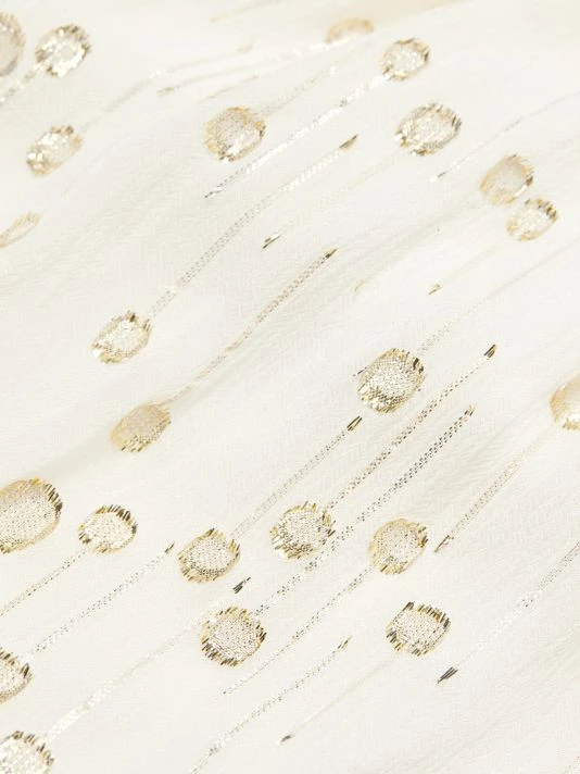 ML Monique Lhuillier Off-The-Shoulder Metallic Chiffon Gown 9 ML Monique Lhuillier Off-The-Shoulder Metallic Chiffon Gown - Image 7