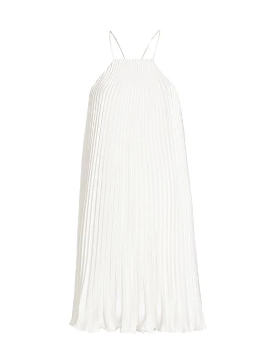 ML Monique Lhuillier Satin Halter Minidress Ivory 5 ML Monique Lhuillier Satin Halter Minidress Ivory - Image 3