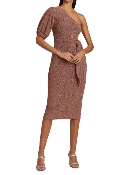 ML Monique Lhuillier Knit One-Shoulder Midi-Dress 5 ML Monique Lhuillier Knit One-Shoulder Midi-Dress - Image 3