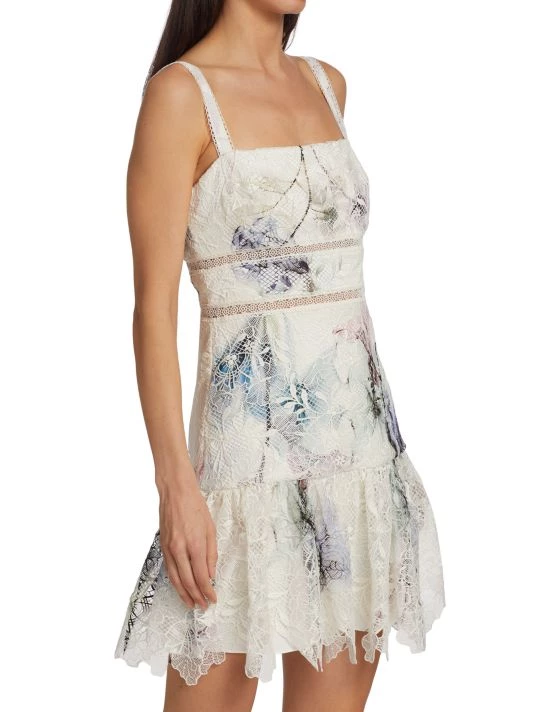 ML Monique Lhuillier Floral Minidress 6 ML Monique Lhuillier Floral Minidress - Image 4