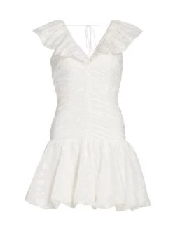 ML Monique Lhuillier Organza Sleeveless Minidress
