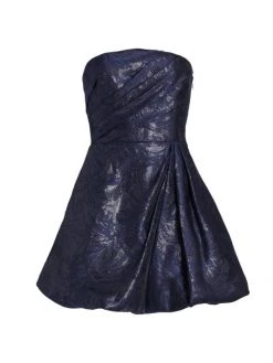 ML Monique Lhuillier Jacquard Strapless Minidress