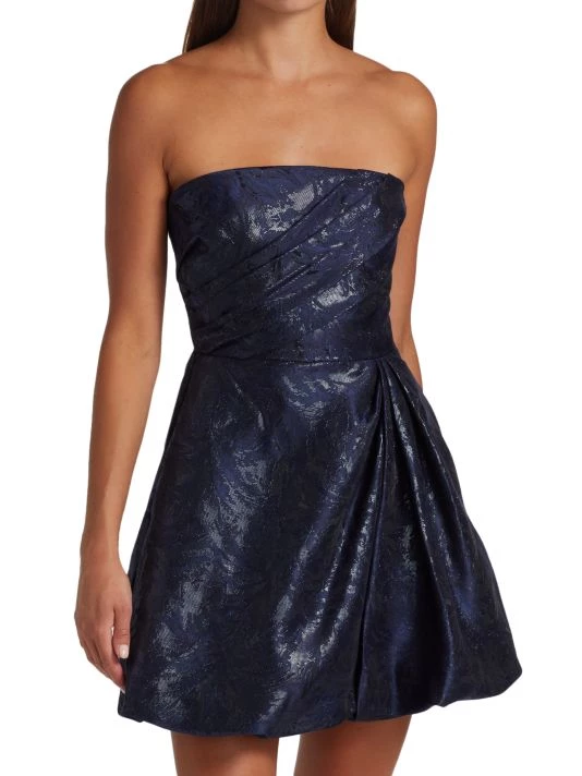 ML Monique Lhuillier Jacquard Strapless Minidress 5 ML Monique Lhuillier Jacquard Strapless Minidress - Image 3