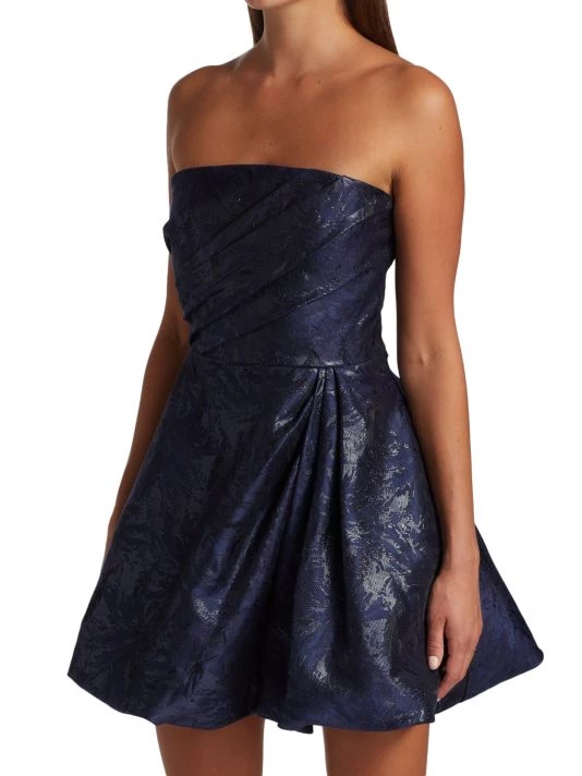 ML Monique Lhuillier Jacquard Strapless Minidress 6 ML Monique Lhuillier Jacquard Strapless Minidress - Image 4