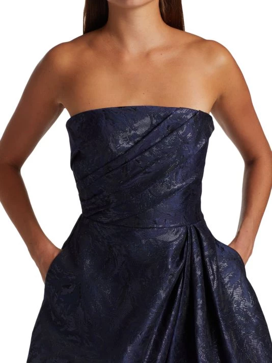 ML Monique Lhuillier Jacquard Strapless Minidress 8 ML Monique Lhuillier Jacquard Strapless Minidress - Image 6