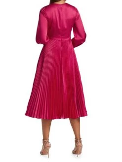 ML Monique Lhuillier Pleated Satin Midi Dress -Acne Studios And ML Monique Lhuillier Sales unnamed file 1414