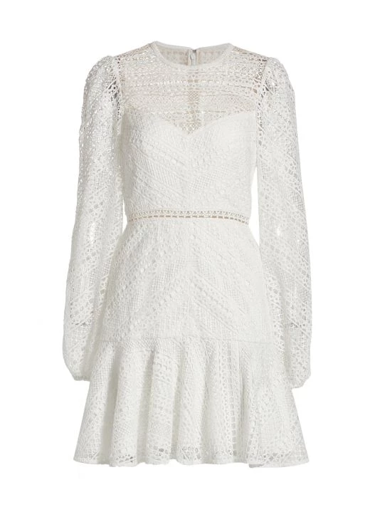 ML Monique Lhuillier Lace Minidress 3 ML Monique Lhuillier Lace Minidress