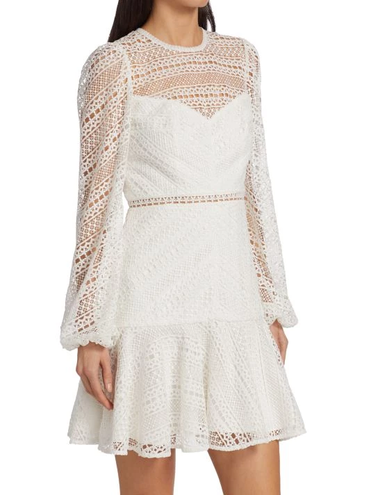 ML Monique Lhuillier Lace Minidress 6 ML Monique Lhuillier Lace Minidress - Image 4