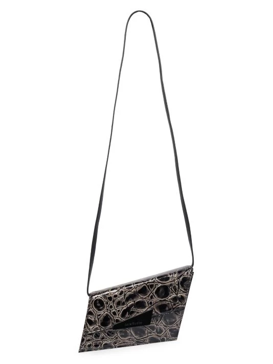 Acne Studios Micro Distortion Croc-Embossed Patent Leather Shoulder Bag 4 Acne Studios Micro Distortion Croc-Embossed Patent Leather Shoulder Bag - Image 2