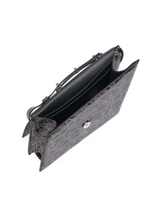 Acne Studios Micro Distortion Croc-Embossed Patent Leather Shoulder Bag 5 Acne Studios Micro Distortion Croc-Embossed Patent Leather Shoulder Bag - Image 3