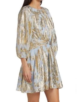 ML Monique Lhuillier Metallic Chiffon Minidress -Acne Studios And ML Monique Lhuillier Sales unnamed file 1441