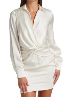 ML Monique Lhuillier Hammered Satin Mini-Dress -Acne Studios And ML Monique Lhuillier Sales unnamed file 1461