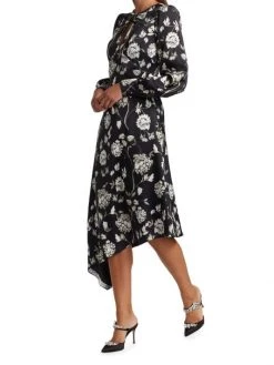 ML Monique Lhuillier Floral Satin Midi-Dress -Acne Studios And ML Monique Lhuillier Sales unnamed file 1476