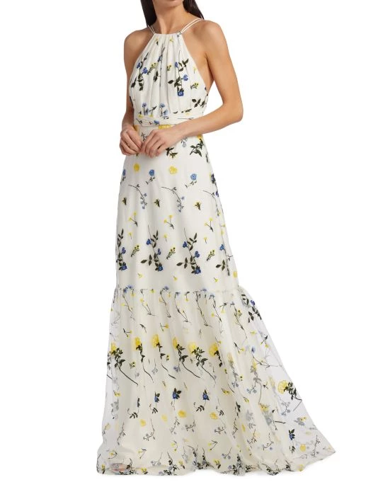 ML Monique Lhuillier Floral Maxi Dress 4 ML Monique Lhuillier Floral Maxi Dress - Image 2