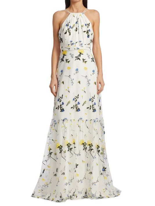 ML Monique Lhuillier Floral Maxi Dress 5 ML Monique Lhuillier Floral Maxi Dress - Image 3