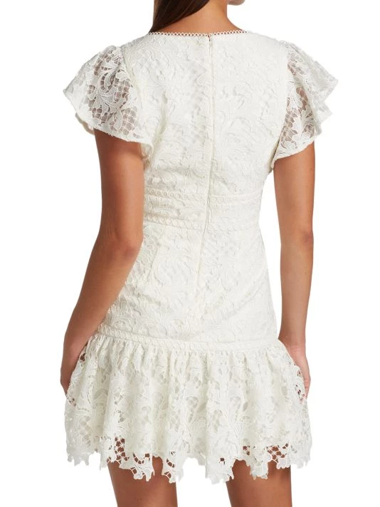 ML Monique Lhuillier Embroidered Lace Mini-Dress 7 ML Monique Lhuillier Embroidered Lace Mini-Dress - Image 5