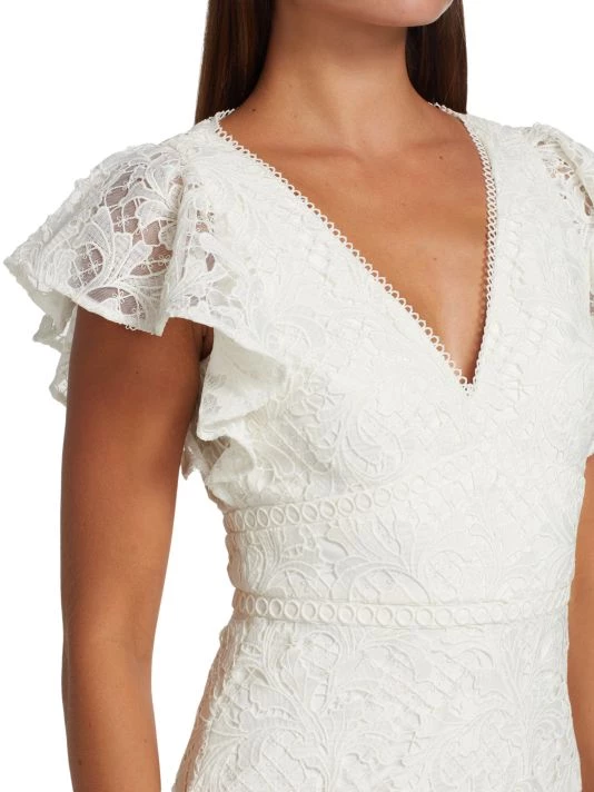 ML Monique Lhuillier Embroidered Lace Mini-Dress 8 ML Monique Lhuillier Embroidered Lace Mini-Dress - Image 6