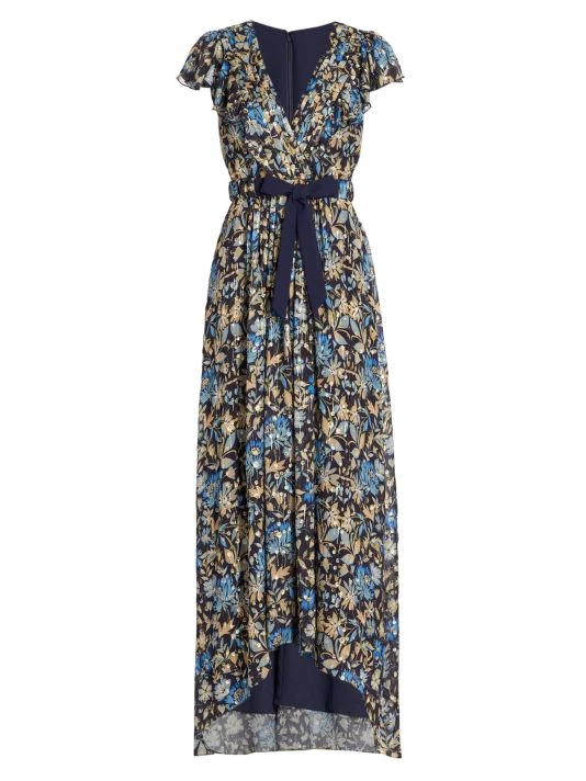 ML Monique Lhuillier Metallic Floral Maxi Dress 3 ML Monique Lhuillier Metallic Floral Maxi Dress