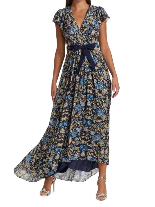 ML Monique Lhuillier Metallic Floral Maxi Dress 5 ML Monique Lhuillier Metallic Floral Maxi Dress - Image 3