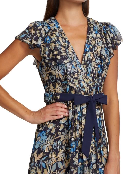 ML Monique Lhuillier Metallic Floral Maxi Dress 8 ML Monique Lhuillier Metallic Floral Maxi Dress - Image 6